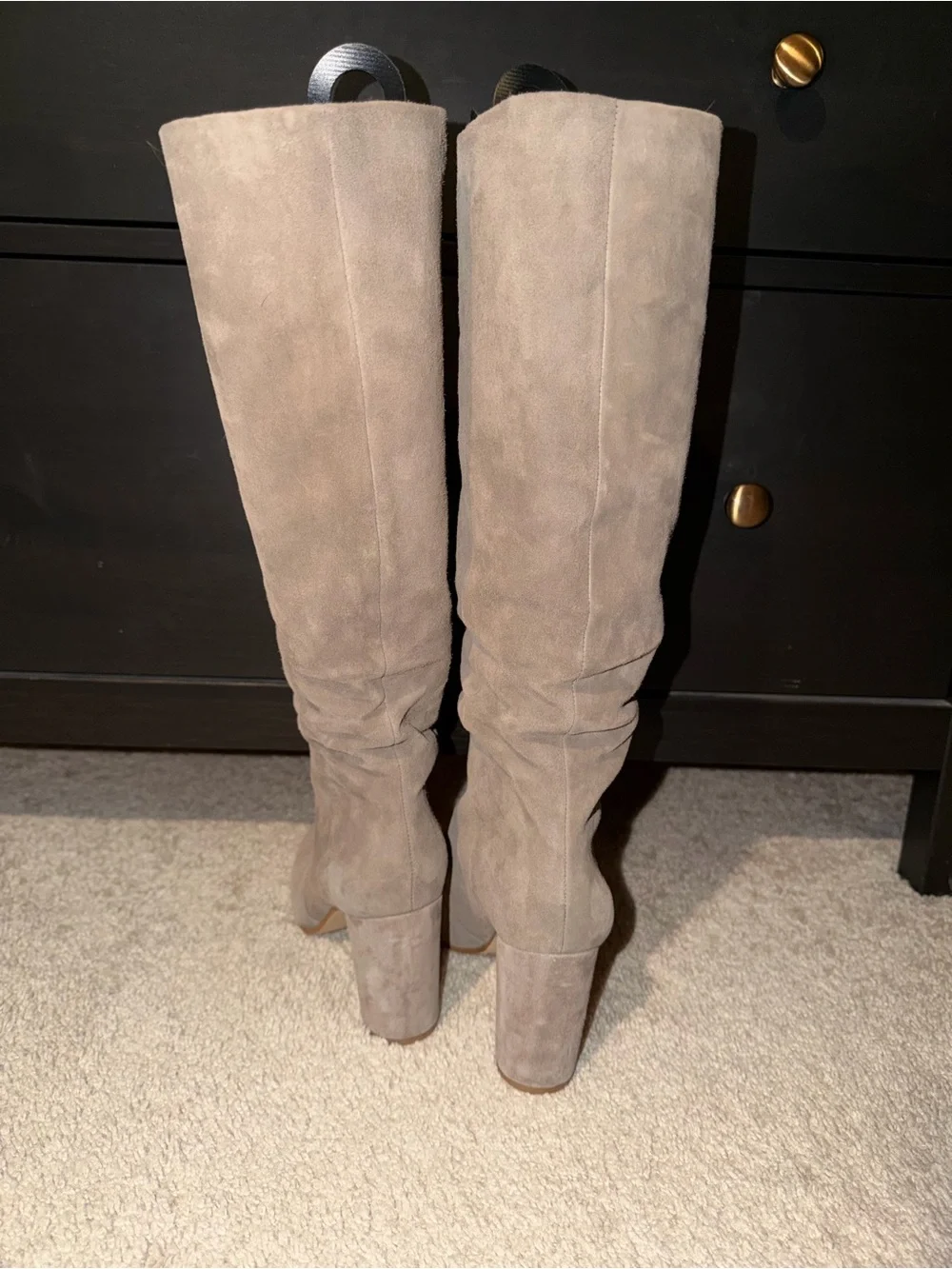 Vince Camuto Sessily Over-the-Knee Suede Leather Block Heel Boots